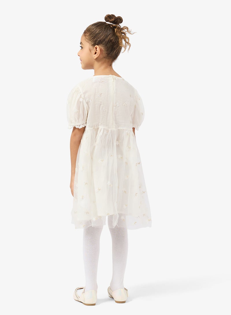 Pinata White Embellished Tulle Occasion Dress - Image 2